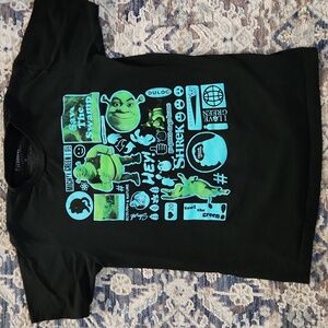 Dreamworks Shrek Graphic Tee in Black and Green Unisex